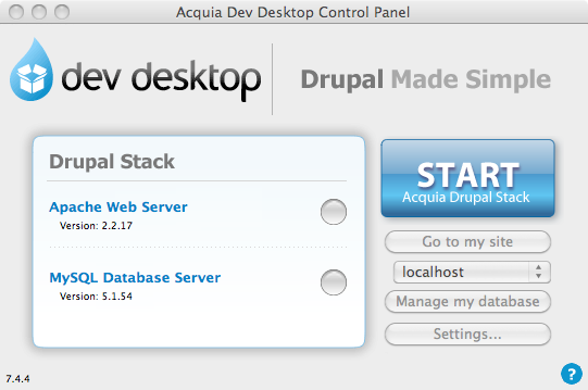 Acquia Dev Desktop para desarrollos en Drupal