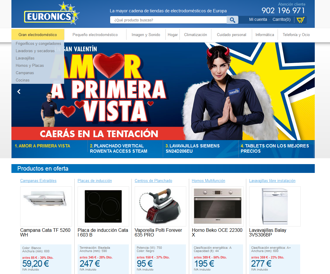 Ejemplo Usabilidad Tienda Online Euronics