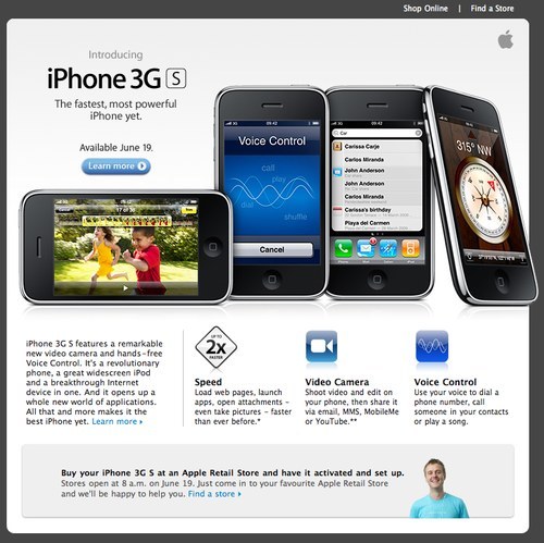 Newsletter de producto: presentación iPhone