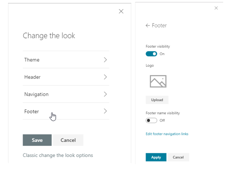 Cabeceras y pies de página sharepoint