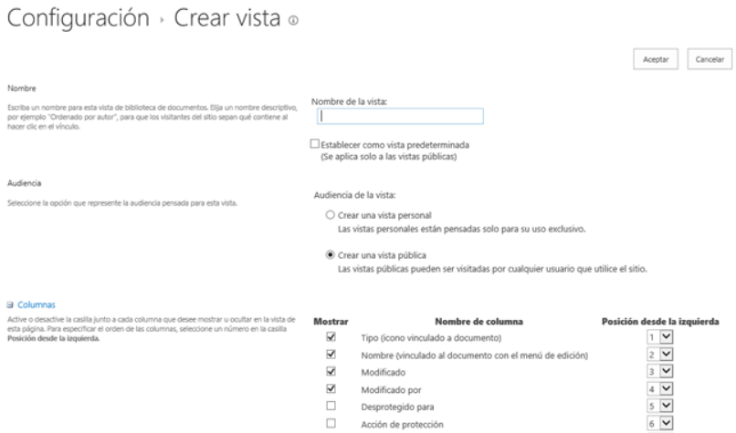 Vistas SharePoint