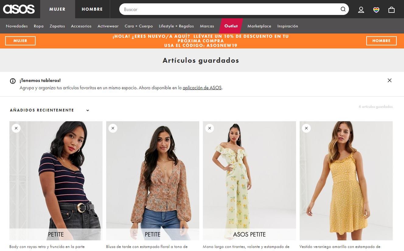 Listas de deseos en ecommerce