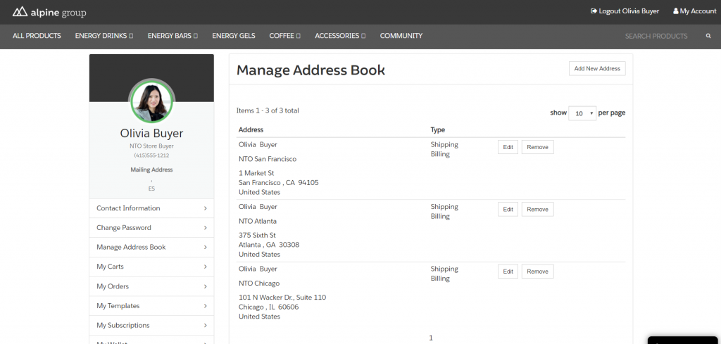 Manage Adress Book