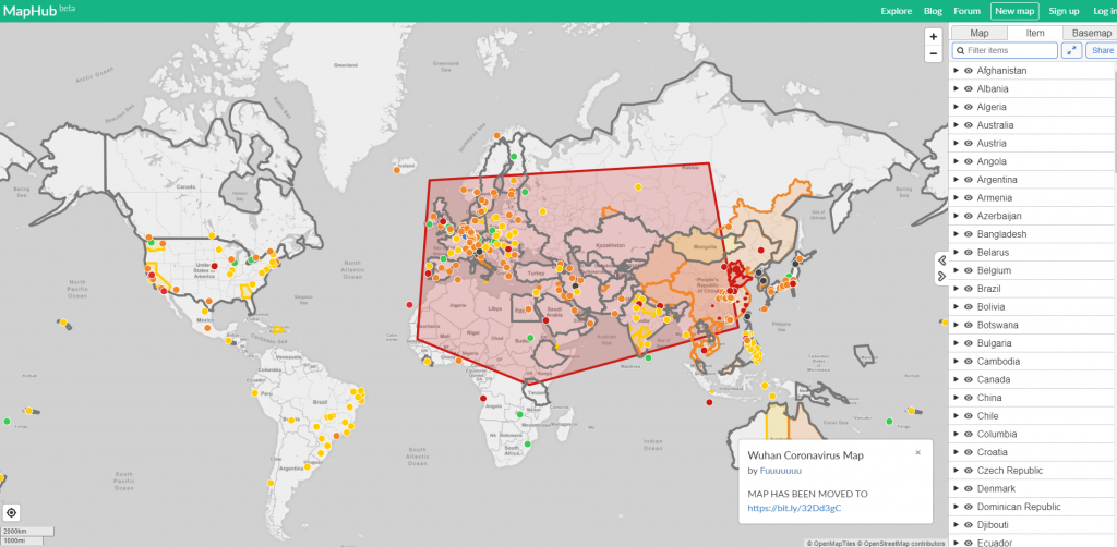 mapa coronavirus evolucion 