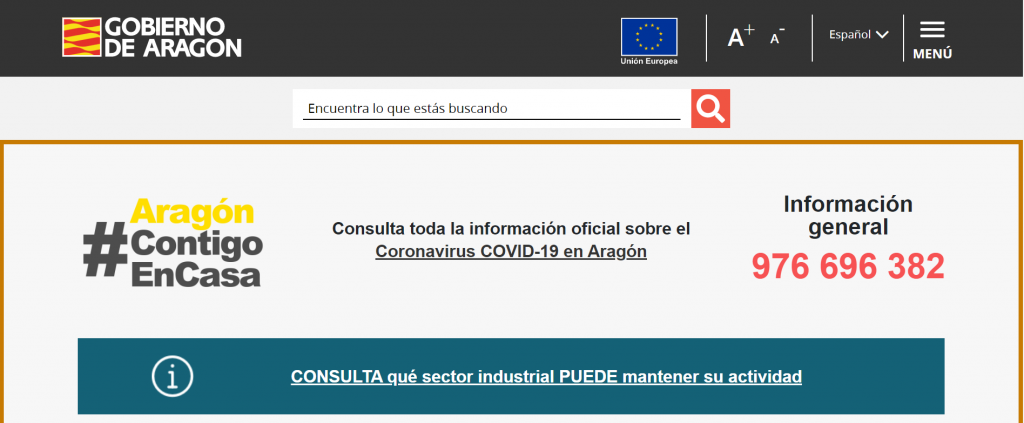 Web Oficial Coronavirus del Gobierno de Aragón Web Oficial Coronavirus del Gobierno de Aragón
