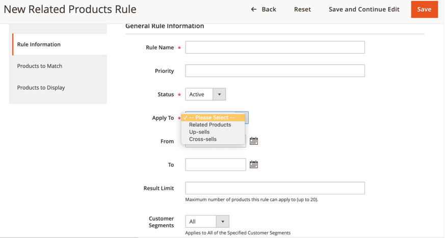 Magento Commerce reglas automáticas 