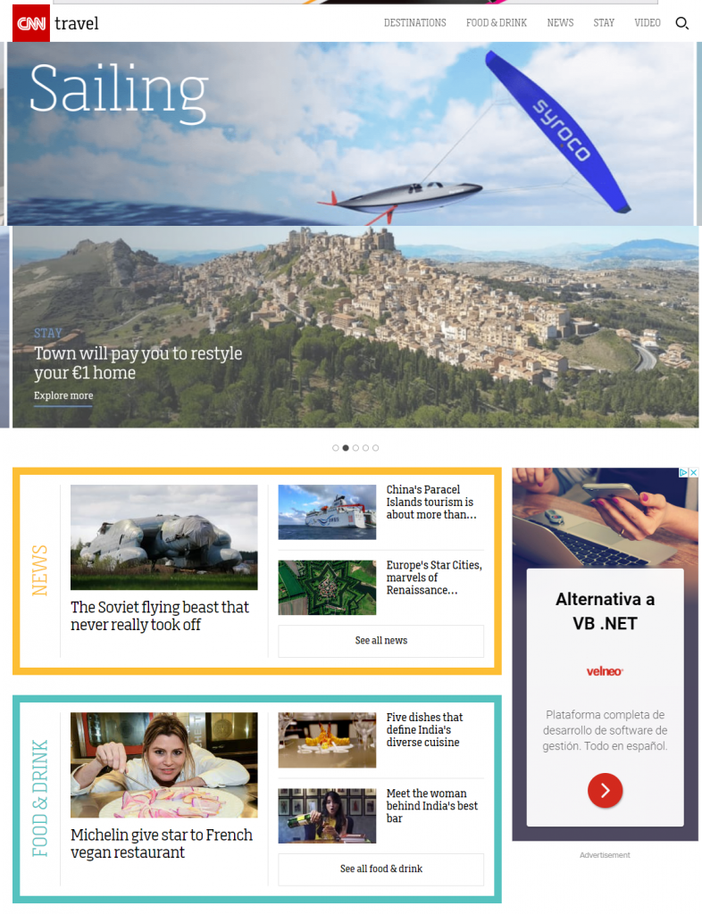 El portal vertical dedicado a viajes de la CNN
