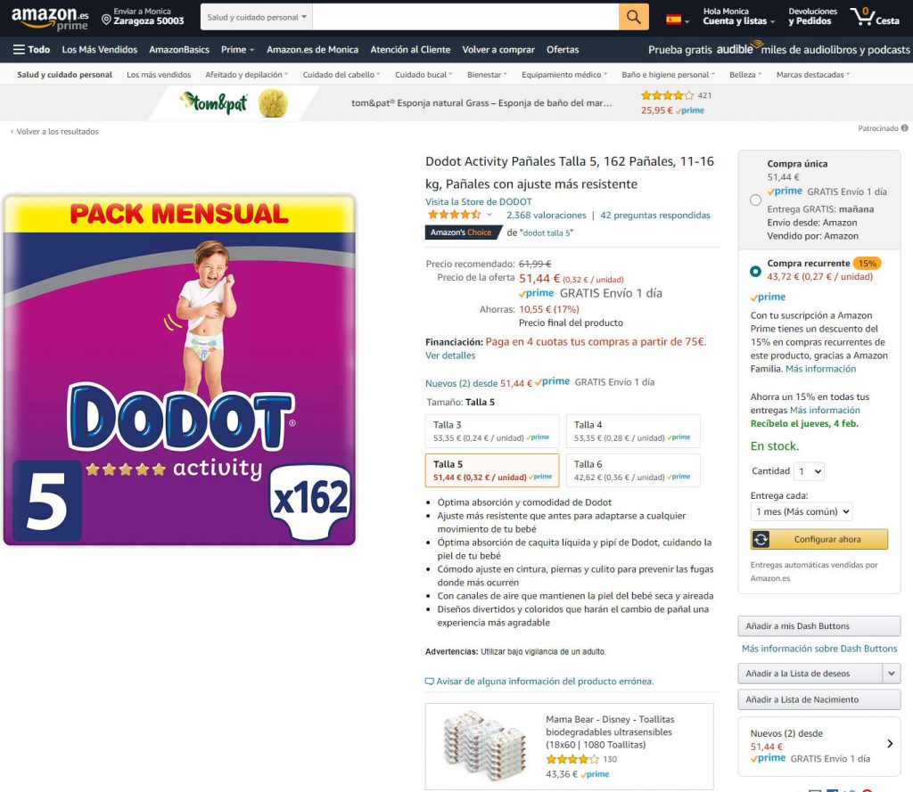 Amazon Compra Recurrente