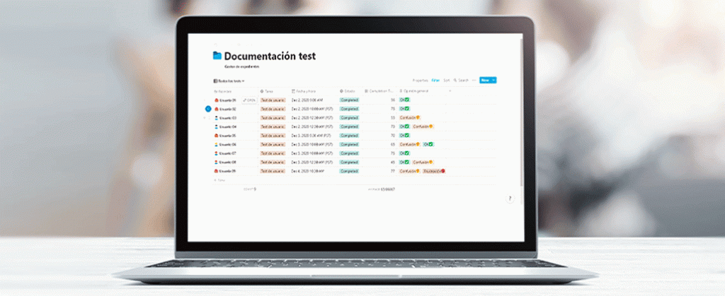 test gestor expedientes