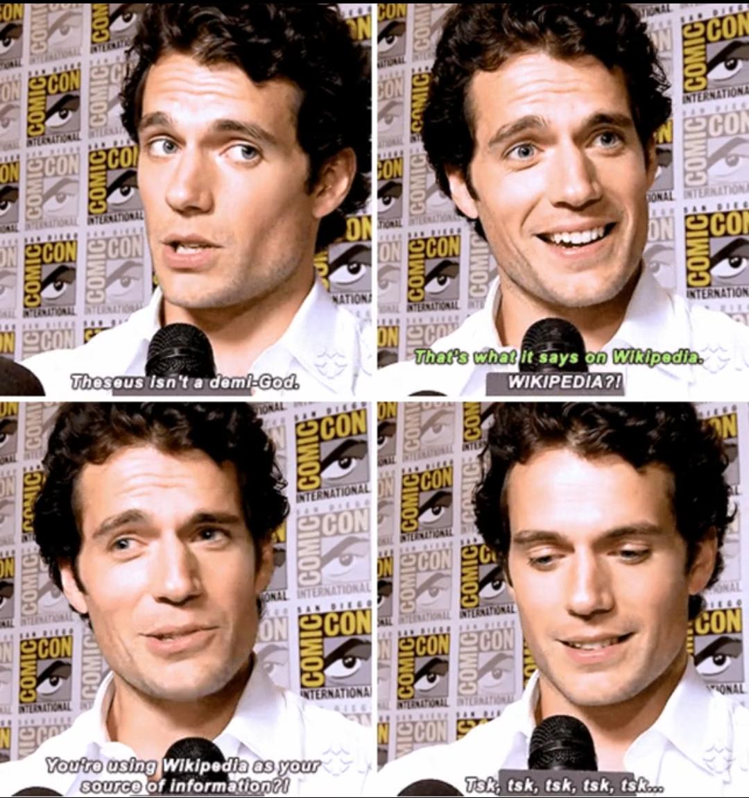 Fotograma de una entrevista realizada al actor Henry Cavill. 