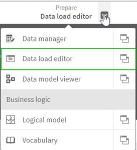 Acceso al editor de carga de datos