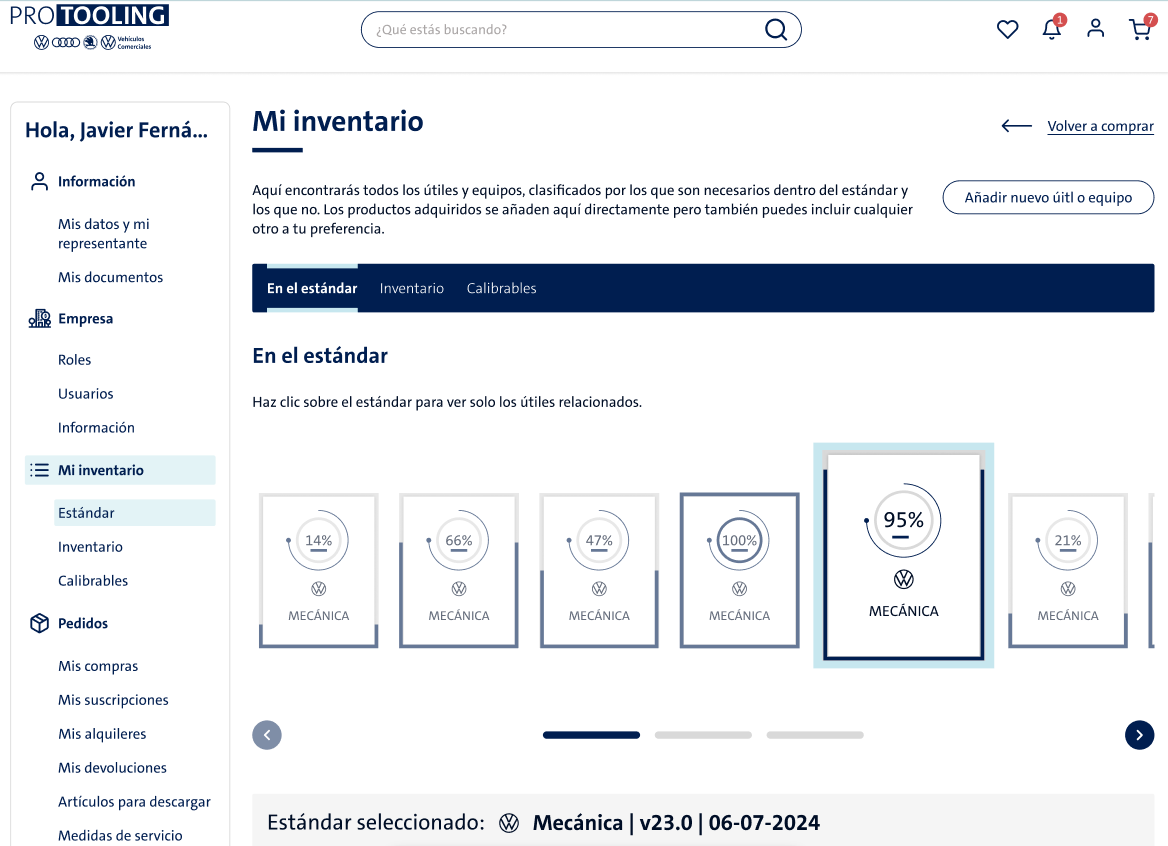 Sistema de gestión de equipamiento, alquileres y almacenes 