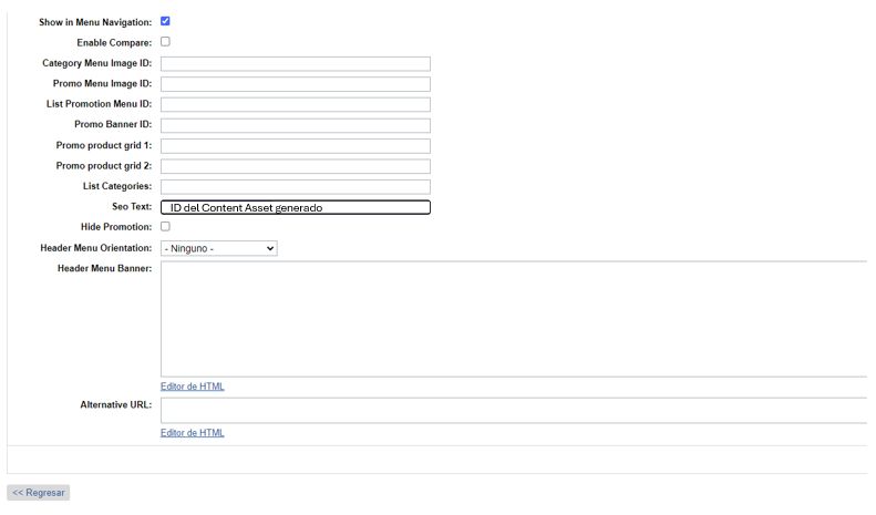 Cómo incluir un content asset en una categoría de nuestro árbol de desarrollo