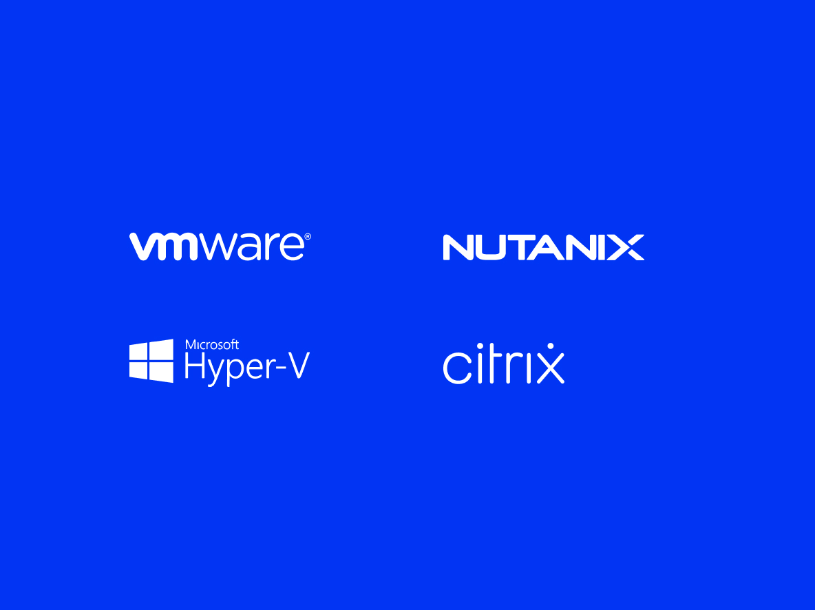 VMware Nutanix Microsoft Hyper-V Citrix